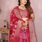 Aastha Fashion Magenta Soft Organza Silk Weaving Saree