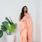 Vamsee Era Peach Georgette Saree - Swadesiicart