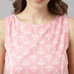 FIORRA Women's Baby Pink Cotton A-Line Kurta Set - Swadesiicart