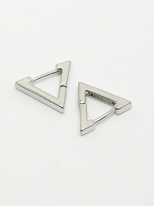 NVR Men's Silver-Plated Geometric Shape Stainless Steel Studs Earring - Swadesiicart