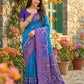 Shree Shyam Fashion Blue Pochampally Silk Saree