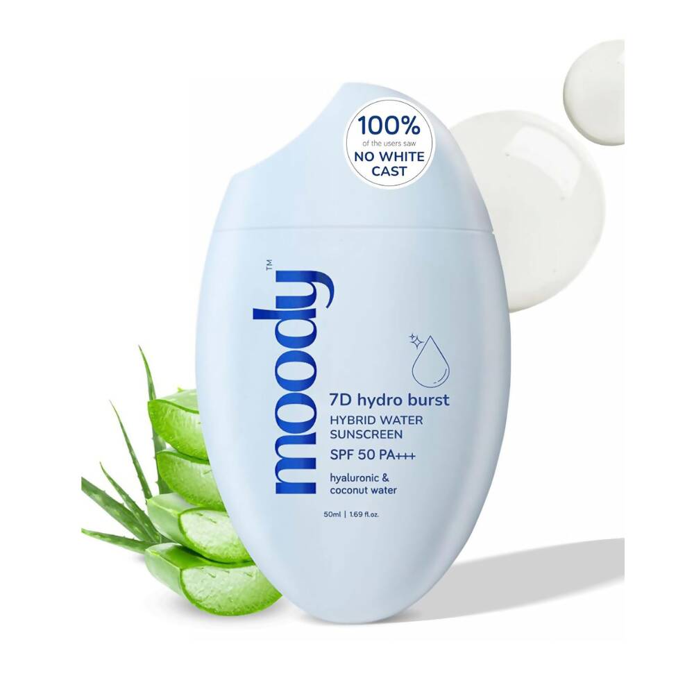 Moody Hybrid Water Sunscreen with SPF 50 PA +++ - Swadesiicart