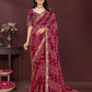 Ai Fashion Wine Georgette Digital Print Party Wear Saree