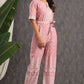 Juniper Women Onionpink Rayon Printed Straight Jumpsuit - Swadesiicart