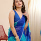 Blue Georgette Designer Printed Ready To Wear Saree - Ibiza | Swadesiicart