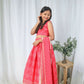 Aayaa Designer Printed Chinon Crochet Sequance Kids Lehenga Choli - Pink