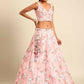 House of Panchhi Pink Net Sequins and Zarkan embroidery Lehenga choli & Dupatta | Swadesiicart