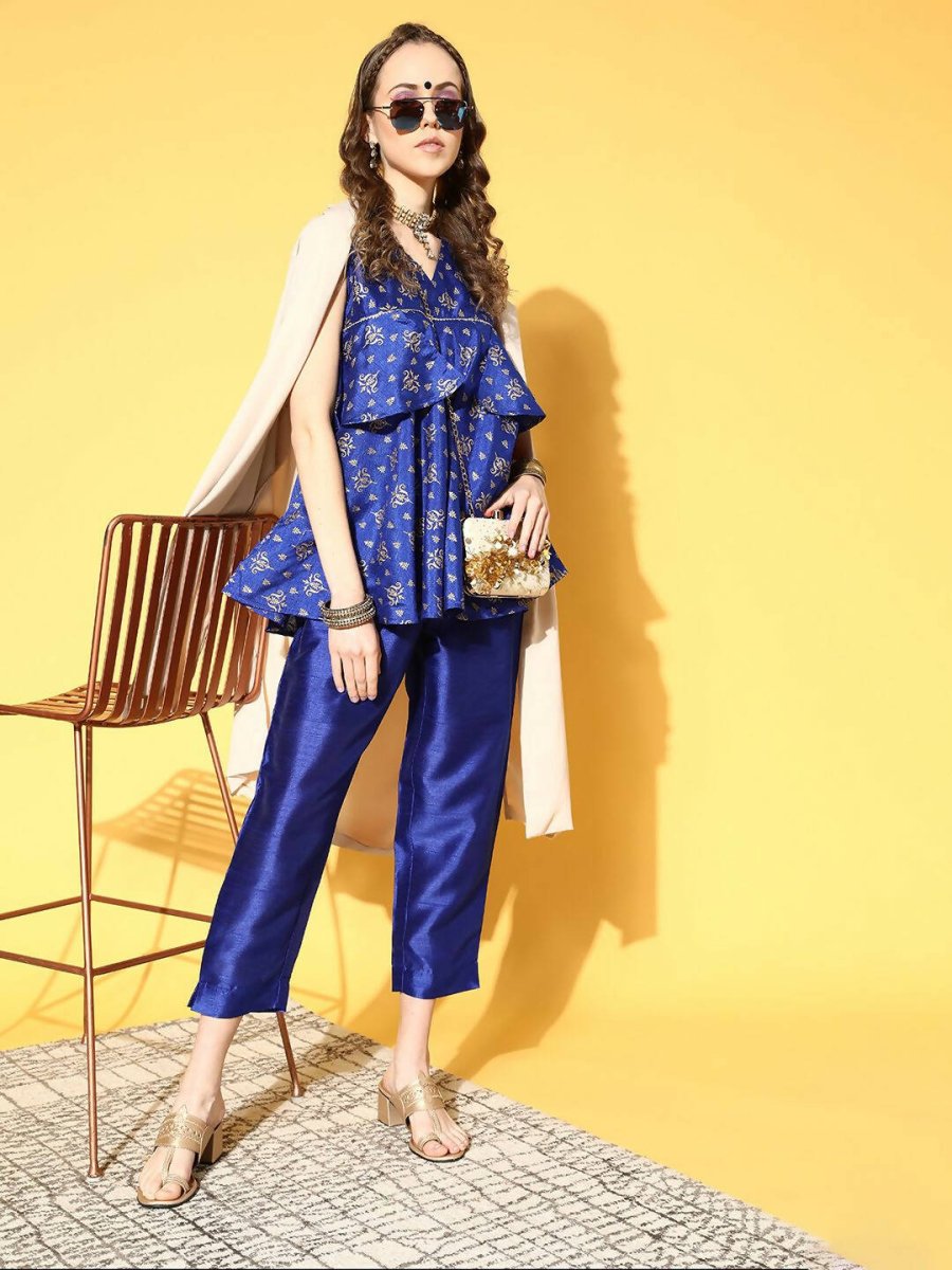 Ahalyaa Poly Silk Swirling Volume Kurta Set | Swadesiicart