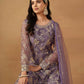Anaita Purple Embroidered Net Salwar Suit