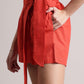 Zaccai Women's Rust Poplin Solid Co-Ords - Swadesiicart