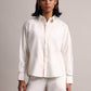 Zaccai Women's White Poplin Solid Co-Ords - Swadesiicart