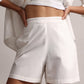 Zaccai Women's White Poplin Solid Co-Ords - Swadesiicart