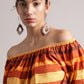 Zaccai Women's Brown Poplin Striped Co-Ords - Swadesiicart