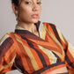 Zaccai Women's Rust Poplin Striped Co-Ords - Swadesiicart