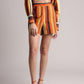 Zaccai Women's Rust Poplin Striped Co-Ords - Swadesiicart