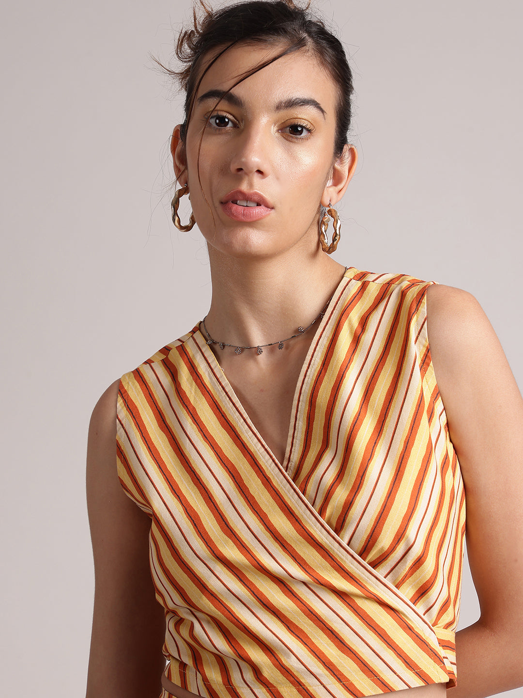 Zaccai Women's Multi Poplin Striped Co-Ords - Swadesiicart