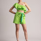 Zaccai Women's Green Cambric Solid Co-Ords - Swadesiicart