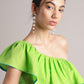 Zaccai Women's Green Cambric Solid Co-Ords - Swadesiicart