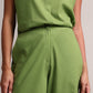 Zaccai Women's Green Cambric Solid Co-Ords - Swadesiicart