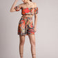Zaccai Women's Orange Muslin Tropical Co-Ords - Swadesiicart