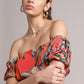 Zaccai Women's Orange Muslin Tropical Co-Ords - Swadesiicart