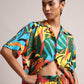 Zaccai Women's Multi Muslin Tropical Co-Ords - Swadesiicart