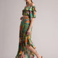 Zaccai Women's Green Muslin Tropical Co-Ords - Swadesiicart