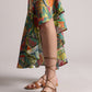 Zaccai Women's Green Muslin Tropical Co-Ords - Swadesiicart
