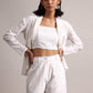 Zaccai Women's White Cambric Schiffli Co-Ords - Swadesiicart