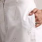 Zaccai Women's White Cambric Schiffli Co-Ords - Swadesiicart