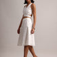 Zaccai Women's White Cambric Schiffli Co-Ords - Swadesiicart