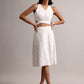 Zaccai Women's White Cambric Schiffli Co-Ords - Swadesiicart