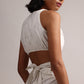 Zaccai Women's White Cambric Schiffli Co-Ords - Swadesiicart