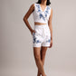 Zaccai Women's White Cambric Embroidered Co-Ords - Swadesiicart