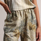 Zaccai Women's Grey Linen Striped Co-Ords - Swadesiicart