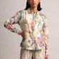 Zaccai Women's Yellow Linen Floral Co-Ords - Swadesiicart