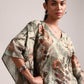 Zaccai Women's Grey Cotton Linen Floral Co-Ords - Swadesiicart