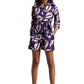 Zaccai Women's Purple Satin Abstract Jumpsuit - Swadesiicart