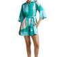 Zaccai Women's Mint Satin Colourblocked Jumpsuit - Swadesiicart
