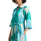 Zaccai Women's Mint Satin Colourblocked Jumpsuit - Swadesiicart