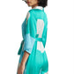 Zaccai Women's Mint Satin Colourblocked Jumpsuit - Swadesiicart