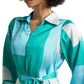 Zaccai Women's Mint Satin Colourblocked Jumpsuit - Swadesiicart