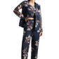 Zaccai Women's Navy Organza Floral Co-ord Set - Swadesiicart