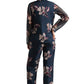Zaccai Women's Navy Organza Floral Co-ord Set - Swadesiicart