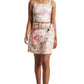Zaccai Women's Beige Organza Floral Co-ord Set - Swadesiicart