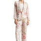 Zaccai Women's Beige Organza Floral Co-ord Set - Swadesiicart