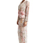 Zaccai Women's Beige Organza Floral Co-ord Set - Swadesiicart