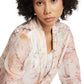 Zaccai Women's Beige Organza Floral Co-ord Set - Swadesiicart
