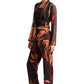 Zaccai Women's Black Organza Abstract Co-ord Set - Swadesiicart