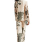 Zaccai Women's Cream Organza Floral Co-ord Set - Swadesiicart